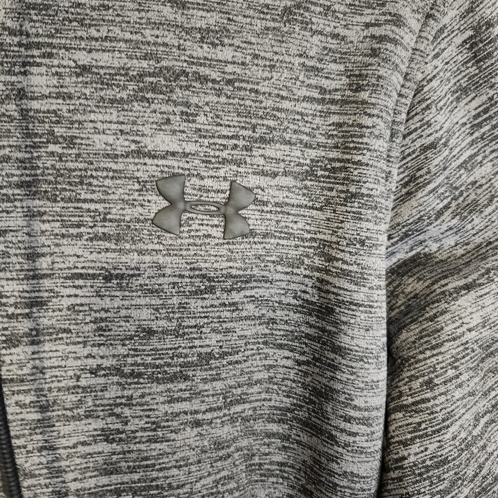 Under Armour Loose Cold Gear Hooded Pullover Gray Medium Hoodie Sweatshirt - Picture 5 of 8